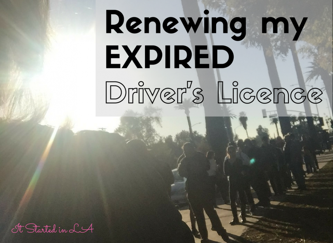 Renewing my expired CA Driver’s Licence - It Started In LA